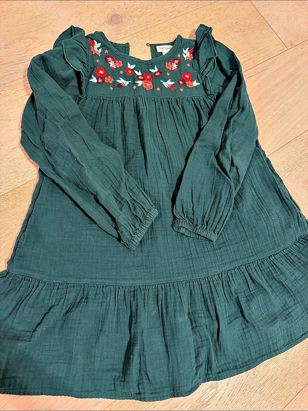 Cat & Jack Girls Floral Long Sleeve Dress Size Medium Like New